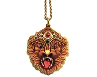 Lord Nrsimhadeva Process Color Pendant - Copper