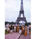 Prabhupada Morning Walk in Paris, France With Disciples on Iconic Bridge over River  Seine