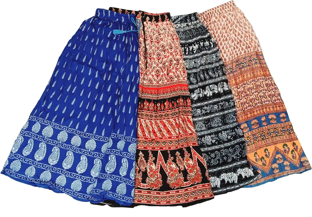 Gopi Skirt -- Jaipur Rayon Contrasting Pattern