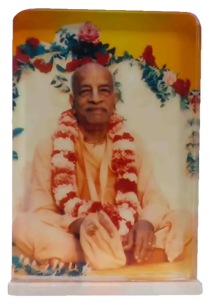 Acrylic Stand -- Srila Prabhupada on a Vyasasana