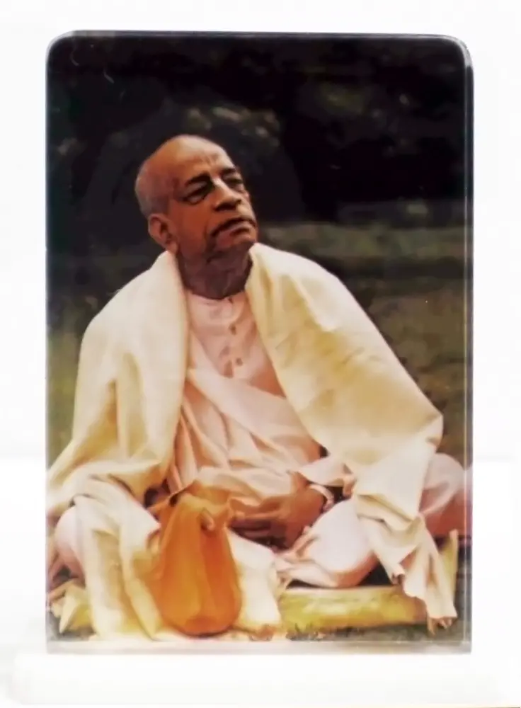 Acrylic Stand -- Srila Prabhupada at Bhakvedanta Manor
