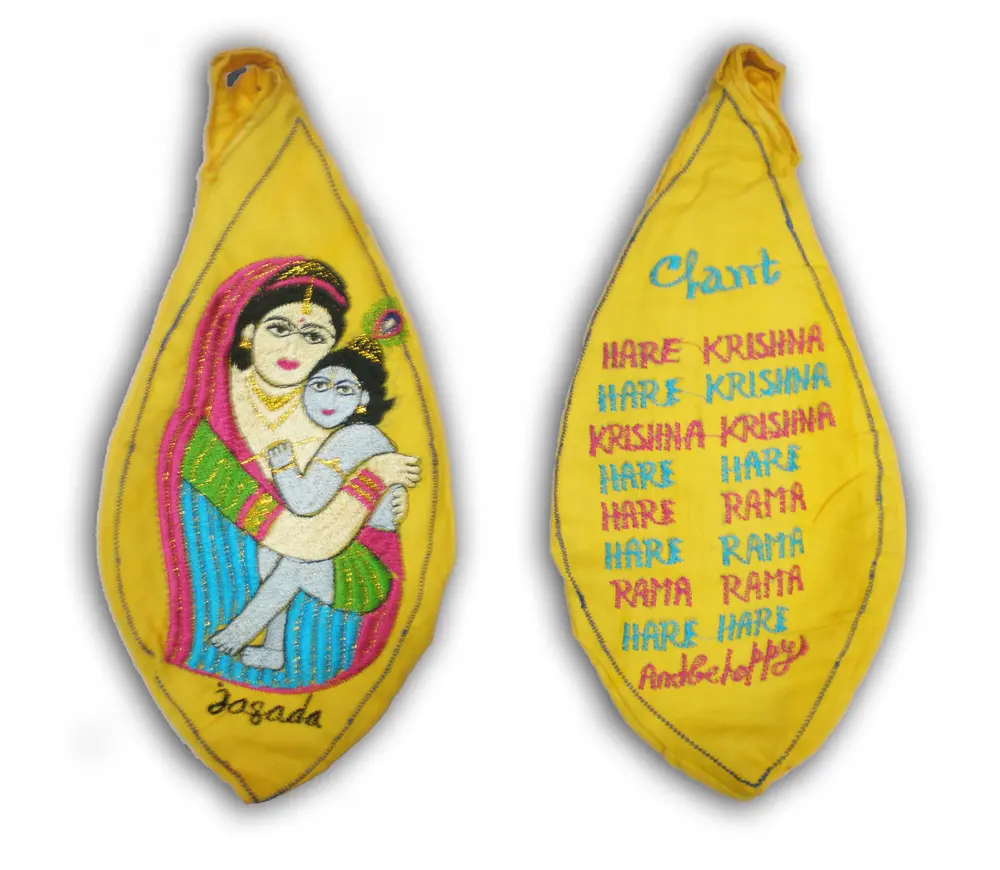 Krishna in the lap of Yashoda Japa Bead Bag