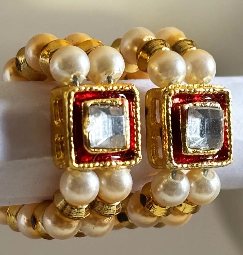Deity Bracelets -- Gold with Colored Diamond