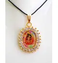 Diamond Picture Pendant with Black Thread - Close-up Krishna