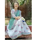 Cow Gopi Dress (White Base) - Pure Cotton