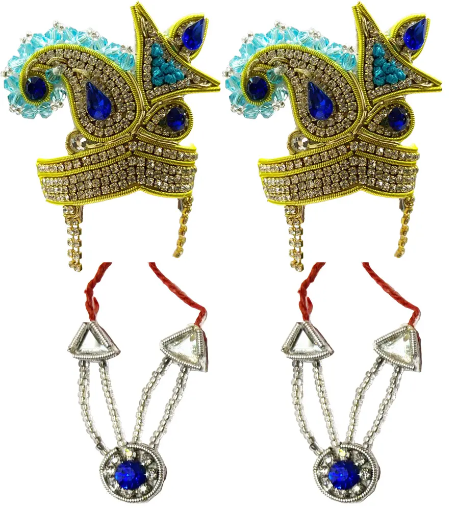 Crown and Necklace Set -- Kerry with Blue Diamonds (pair)