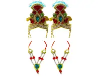 Crown and Necklace Set -- Kerry with Colourful Diamonds (pair) Crown and Necklace Set -- Kerry with Colourful Diamonds (pair)