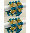 Deity Bracelets -- Colored Pearls and White Diamonds_D320