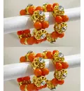 Deity Bracelets -- Colored Pearls and White Diamonds_D320