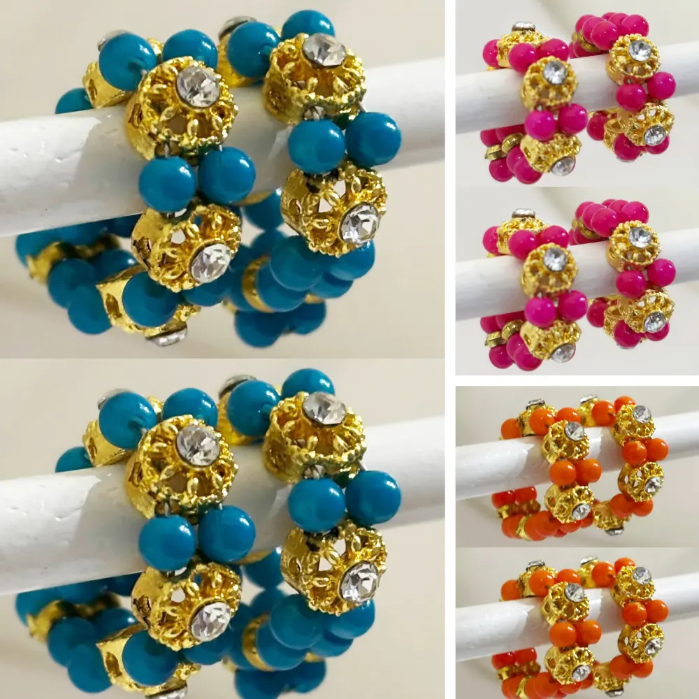 Deity Bracelets -- Gold with Colored Diamond