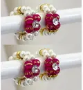 Deity Bracelets -- White and Colorful Pearls with White Diamonds_TMS14