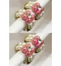 Deity Bracelets -- White and Colorful Pearls with White Diamonds_TMS14