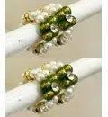 Deity Bracelets -- White and Colorful Pearls with White Diamonds_TMS14