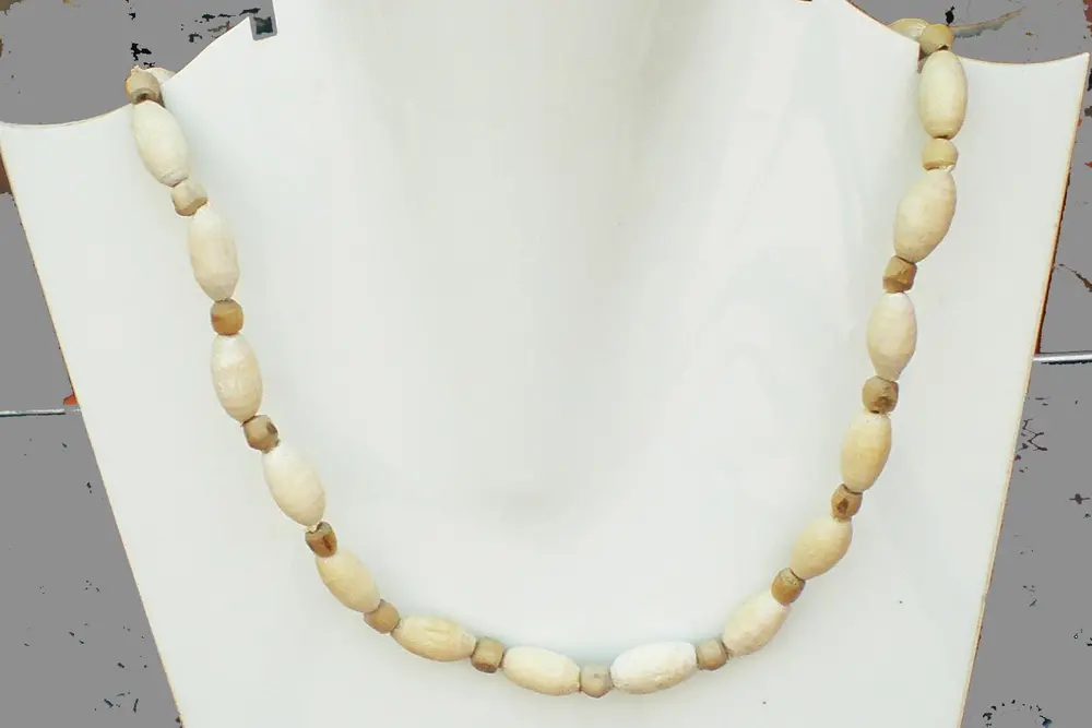 Tulsi Neck Beads - Fancy with Mridanga-Shaped Beads