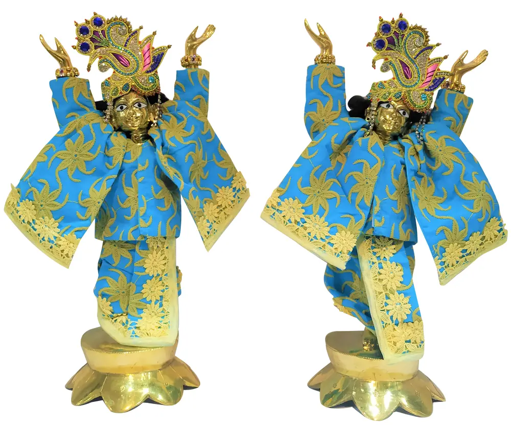 Gaura Nitai Deity Clothes -- Floral Emboss Pattern