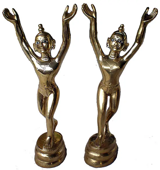Gaura Nitai Deities (Solid Brass 12\")