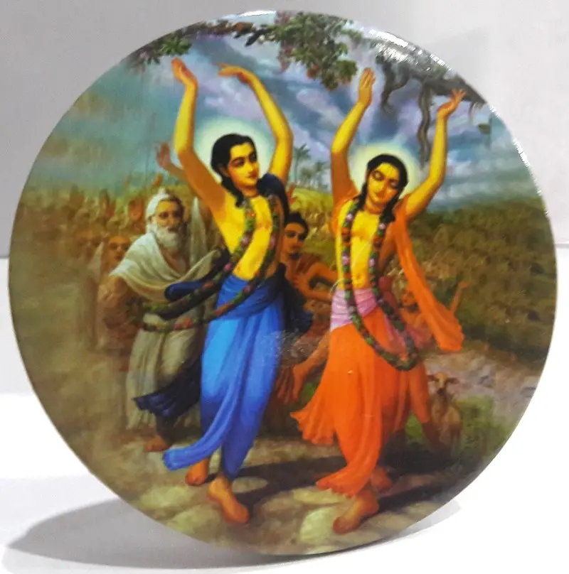 Folding Altar Stand 3\" -- Gaura Nitai