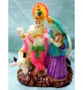 Glow in the Dark Radha Krishna With Cow (9\"x11\")