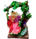 Glow in the Dark Radha Krishna on Swing (8\"x12\")