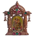 Radha Krishna Desk Stand in Antique Gold or Silver