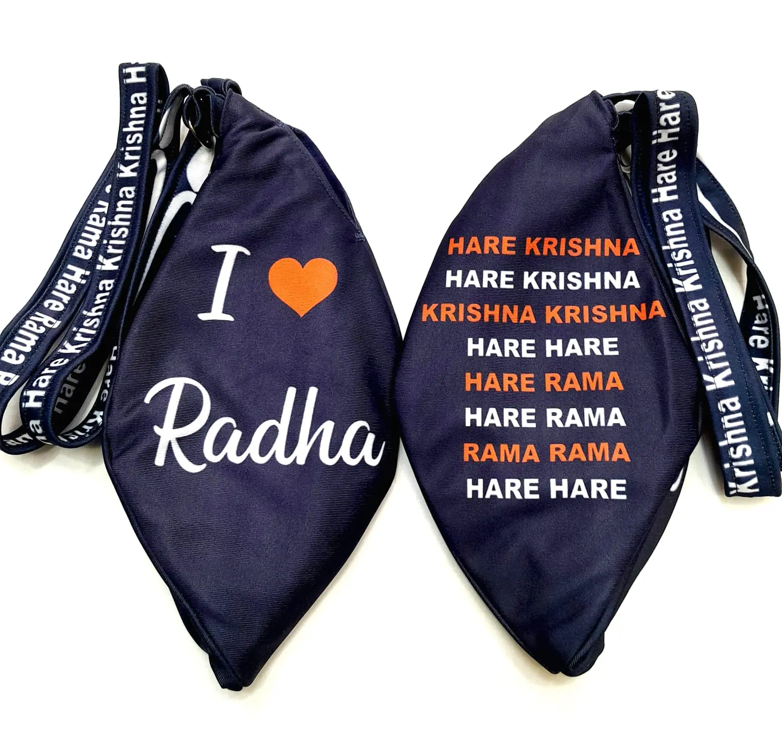 Radha Radha  - Digitally Printed Bead-Bag [3 sides and strap] Standard Size