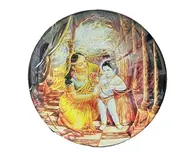 Round Damodar with Mother Yasoda Magnet (2.3" - 5.3 cm) Round Damodar with Mother Yasoda Magnet (2.3" - 5.3 cm)