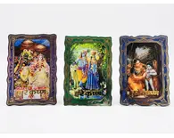 Krishna Photo Frame With Magnet 4.5" (set of 3)