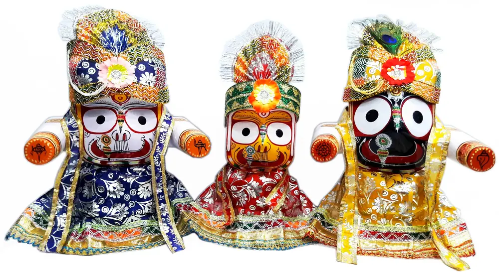 LARGE Jagannatha, Baladeva and Subudra Deities (13\" High)