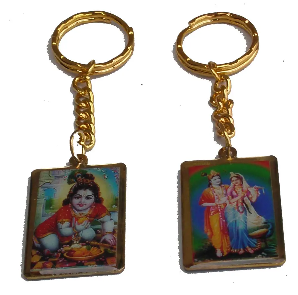 Key Chain Double Sided Radha Krishna / Ladu Gopal