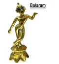 Krishna Balaram Deities Lotus Base (Brass 7\")