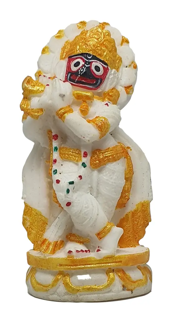 Krishna as Jagannatha (clay, 4.5\")