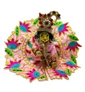 Laddu Gopal Pink Floral Pearl Embroidered Attire