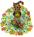 Laddu Gopal Light Blue Floral Pearl Attire