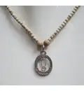 Tulsi Necklace with Tilak Pendant - Om Govindaya Namah (Sanskrit)