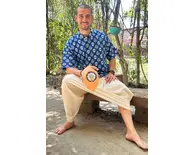 Printed Pure Cotton Kurta -- Perfect for the Kirtan Zone! Printed Pure Cotton Kurta -- Perfect for the Kirtan Zone!