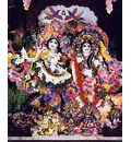 Radha-Krishna Deities in Multi-Color Outfit (Pink)