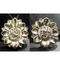 Radha, Krishna names on Lotus Flower Pendants (set of 2)