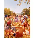 Krishna and His Cowherd Boyfriends Take Prasadam