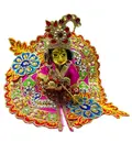Laddu Gopal Vibrant Pink Floral Embellished Attire