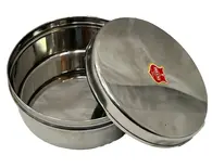 Prasadam Lunchbox Round Stainless Steel Medium (2" x 4.5") Prasadam Lunchbox Round Stainless Steel Medium (2" x 4.5")