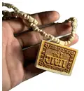 Sri Radha Name Pendant with Tulsi Necklace