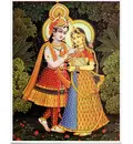 Radha Krishna Standing (Greeting Card Pack of 10)