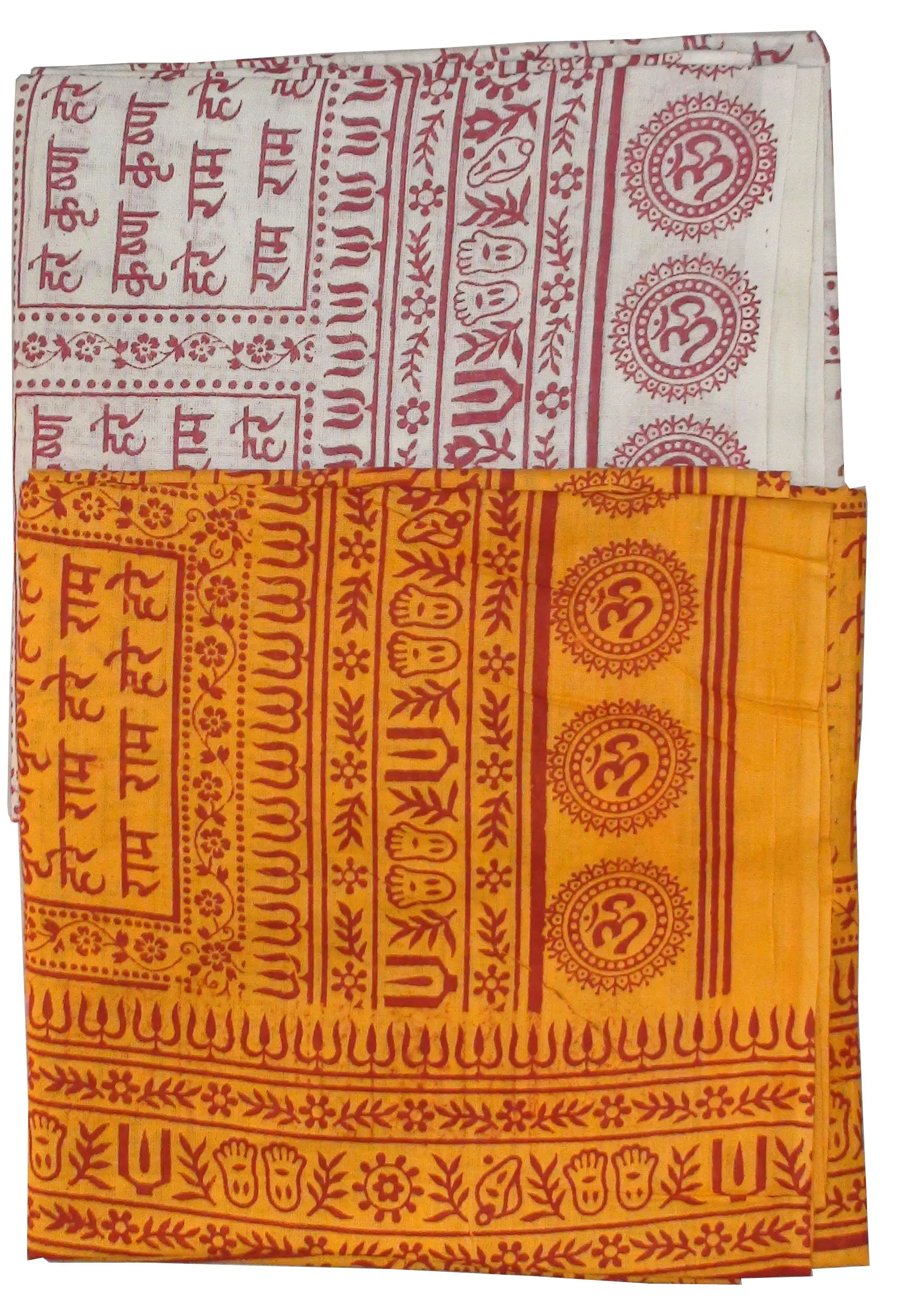 Harinam Chadar Jute with Black Print