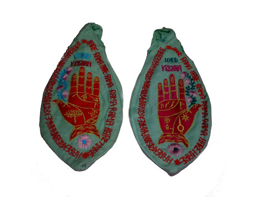 Lotus Hands of Krishna Japa Bead Bag