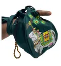 Hand Printed Cow Bead Bag with Pearls