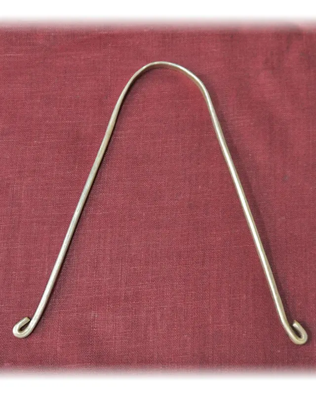 Tongue Scraper -- White Metal