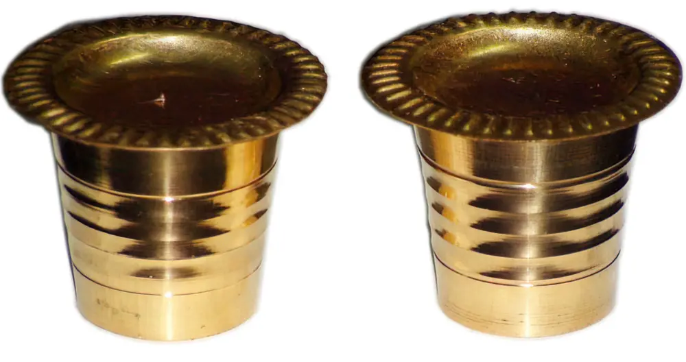 Pair of Brass Cups with Cover (1.5\")