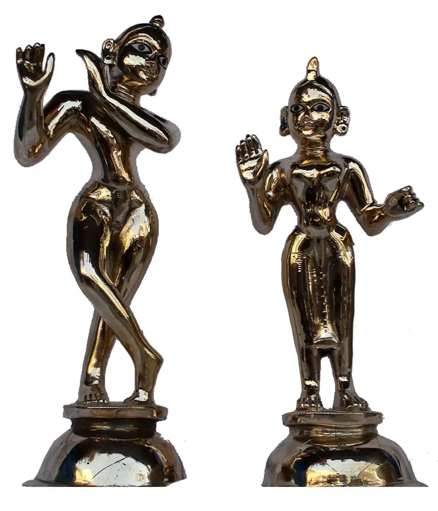 Radha Krishna Deities (Brass 18\")