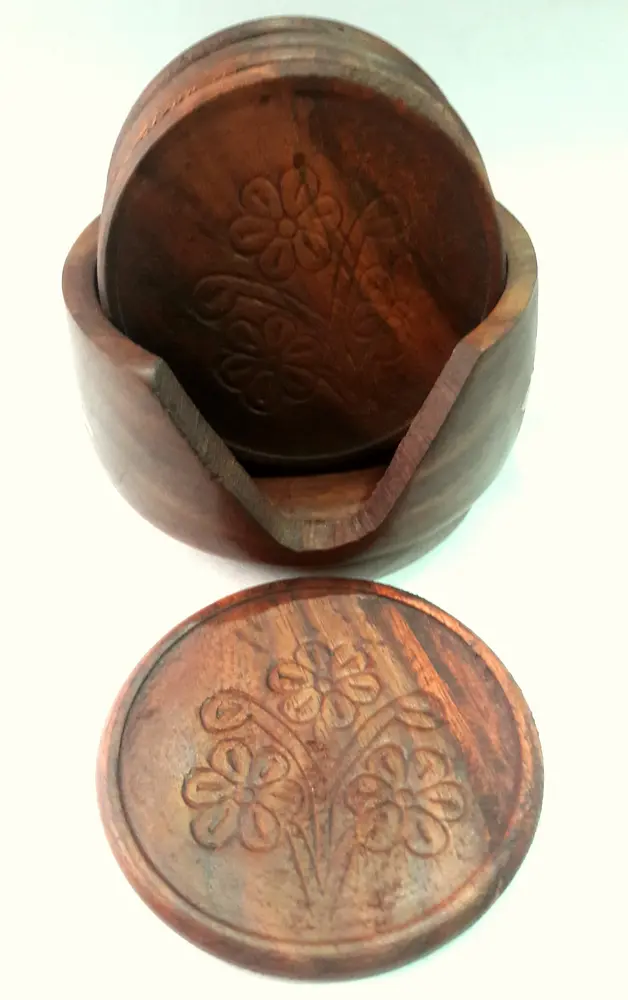 Wooden Coasters -- Set of 4